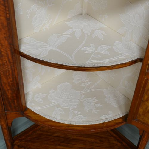 fig 1. High Quality Satinwood Inlaid Antique Corner Cabinet