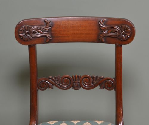 fig 4. Set of Six Regency Mahogany Antique Dining Chairs