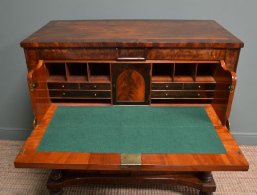fig 2. Quality Victorian Mahogany Antique Secretaire Chest