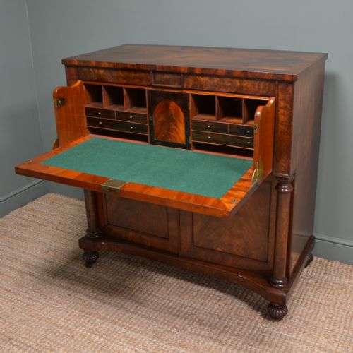 fig 3. Quality Victorian Mahogany Antique Secretaire Chest