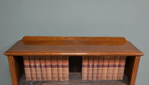 fig 2. Quality Victorian Antique Oak Open Bookcase
