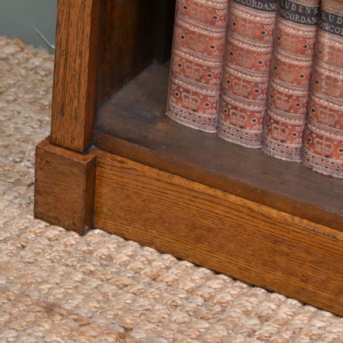 fig 3. Quality Victorian Antique Oak Open Bookcase