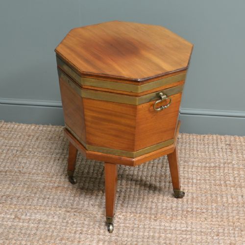 fig 3. George III Mahogany Octagonal Antique Cellarette