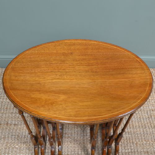 fig 1. Nest of Four Edwardian Mahogany Antique Occasional Tables