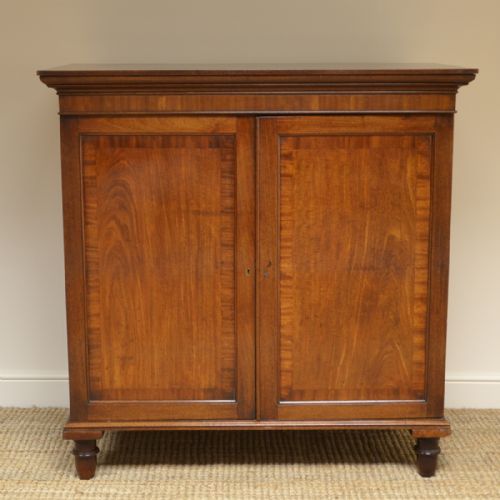 Georgian Mahogany Crossbanded Antique Press Cupboard
