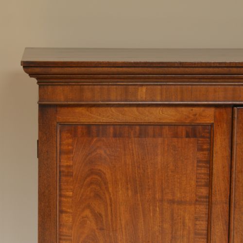 fig 3. Georgian Mahogany Crossbanded Antique Press cupboard