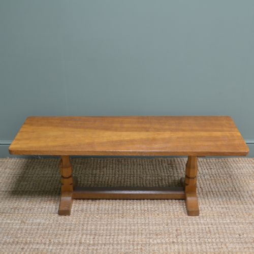 Solid Oak Mouseman Refectory Coffee Table
