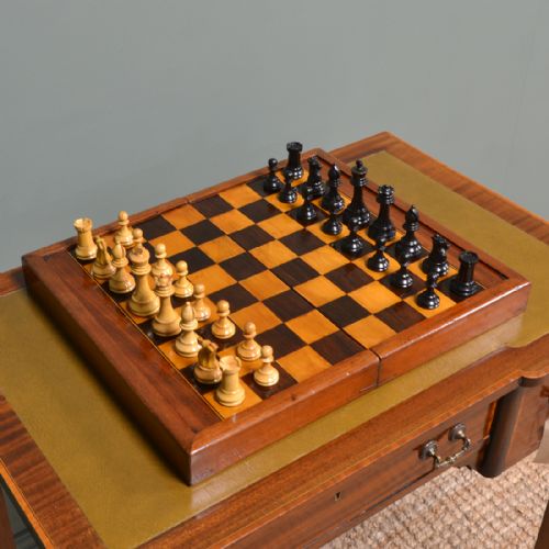 fig 1. Antique Victorian Chess & Backgammon Board Set