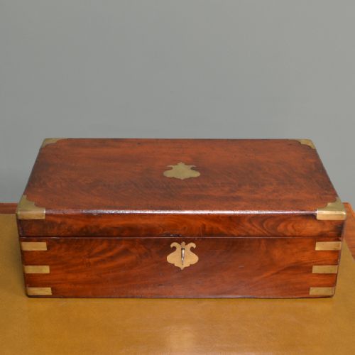 Beautifully Figured Victorian Antique Walnut Writing Slope