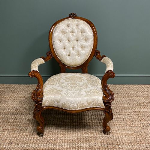 Superb Quality Antique Victorian Upholstered Armchair