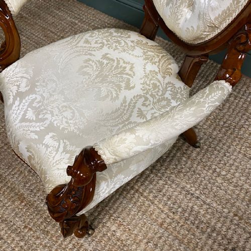 fig 2. Superb Quality Antique Victorian Upholstered Armchair