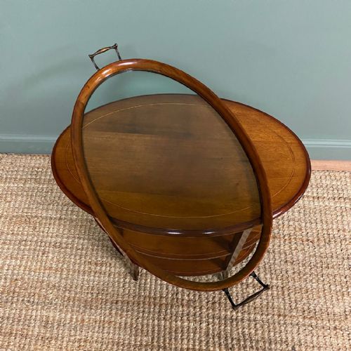 fig 3. Elegant Edwardian Mahogany Antique Tray Topped Occasional Table