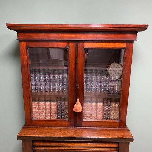 fig 2. Small Slim Victorian Mahogany Antique Bookcase
