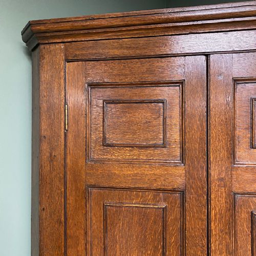 fig 3. Georgian Country Oak Antique Floor Standing Corner Cupboard