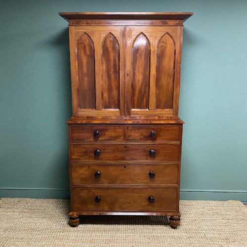 Victorian Mahogany Antique Press Cupboard