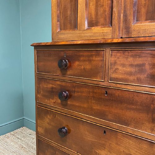 fig 2. Victorian Mahogany Antique Press Cupboard