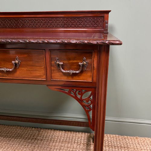 fig 1. Spectacular Shapland & Petter Chinese Chippendale Antique Writing Desk