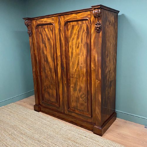 fig 2. Striking Gillows Victorian Mahogany Antique Wardrobe