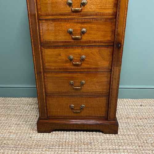 fig 2. Spectacular Victorian S & H Jewell Mahogany Antique Wellington Chest