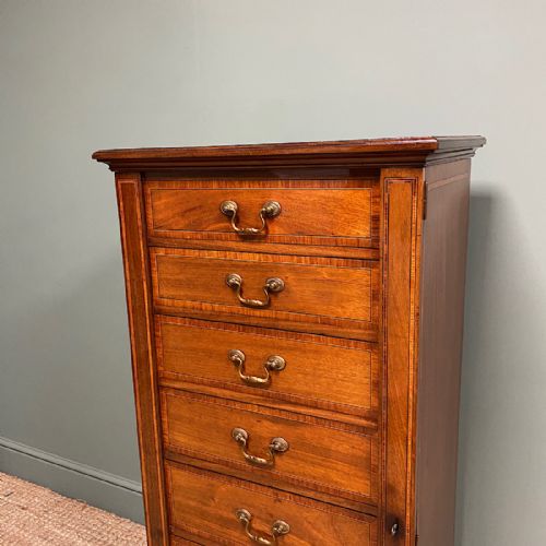 fig 3. Spectacular Victorian S & H Jewell Mahogany Antique Wellington Chest