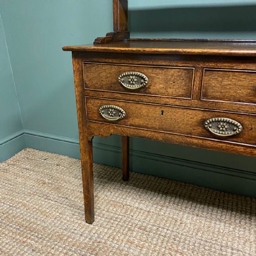 fig 3. Period Oak Georgian Antique Dresser with Rack