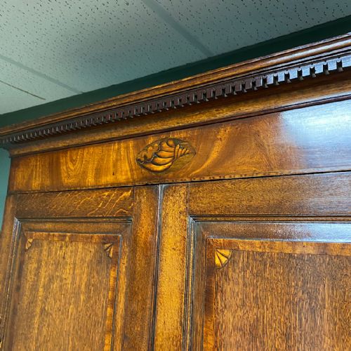 fig 3. 18th Century Oak Country House Antique Secretaire Cupboard