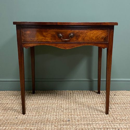 George III Figured Mahogany Antique Side Table
