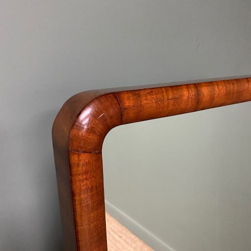 fig 2. Elegant Small Victorian Mahogany Antique Cheval Mirror
