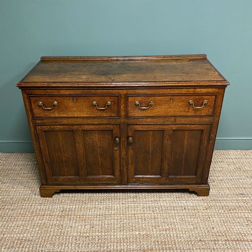 fig 1. Georgian Oak Antique Dresser Base Cupboard