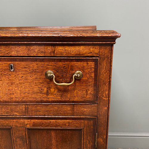 fig 3. Georgian Oak Antique Dresser Base Cupboard