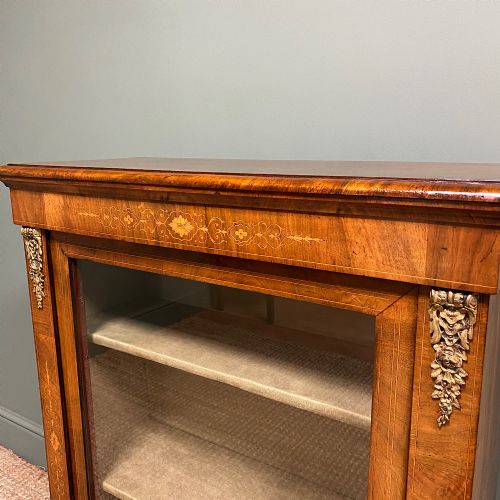 fig 3. Superb Quality Victorian Figured Walnut Antique Pier Cabinet