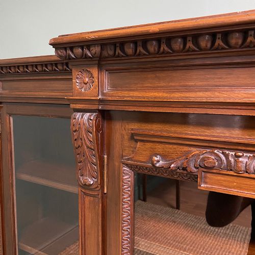 fig 1. Hamptons of London Victorian Walnut Antique Bookcase
