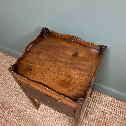 fig 1. Antique Tray Top Commode Night Stand