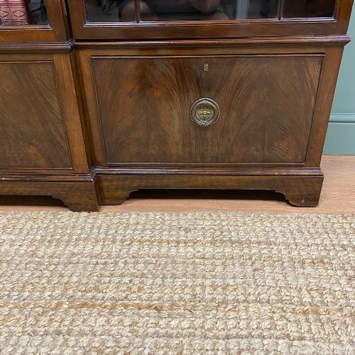 fig 2. Large Victorian Break Fronted Mahogany Antique Bookcase