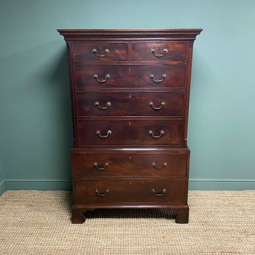 Georgian Mahogany Antique Chest on Chest