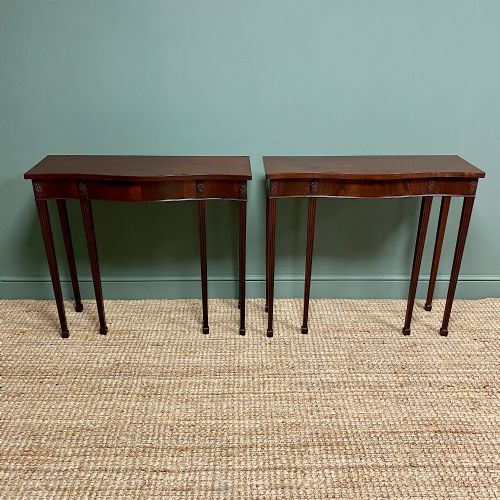 Rare Pair of Mahogany Antique Console Tables