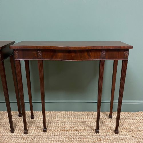 fig 2. Rare Pair of Mahogany Antique Console Tables