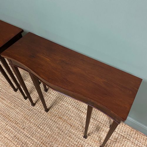 fig 3. Rare Pair of Mahogany Antique Console Tables