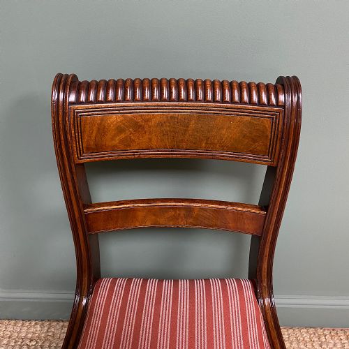 fig 1. Set of Six Antique Regency Mahogany Dining Chairs of Superb Quality.