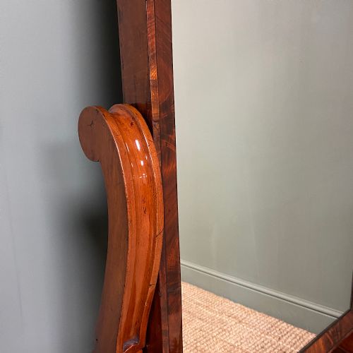 fig 1. Stunning Victorian Full Length Mahogany Antique Cheval Mirror