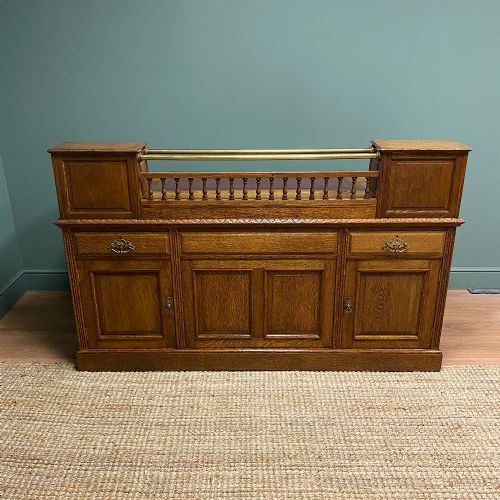 fig 2. Large Golden Oak Antique Pedestal Desk