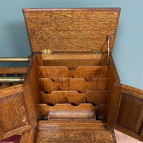 fig 3. Large Golden Oak Antique Pedestal Desk