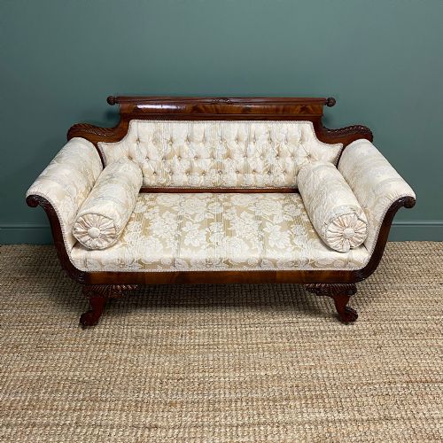 fig 1. Superb Quality Regency Design Victorian Mahogany Antique Sofa