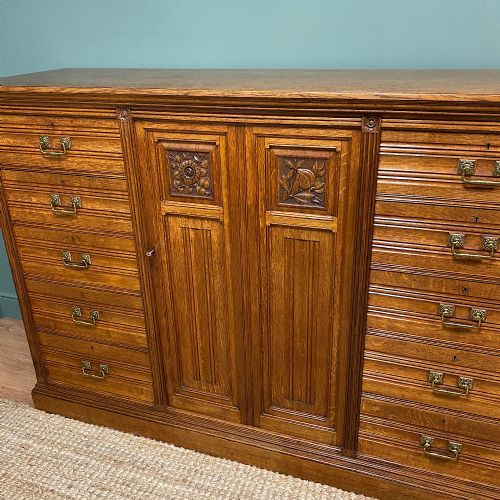 fig 3. Spectacular Holland & Sons Large Oak Antique Cabinet