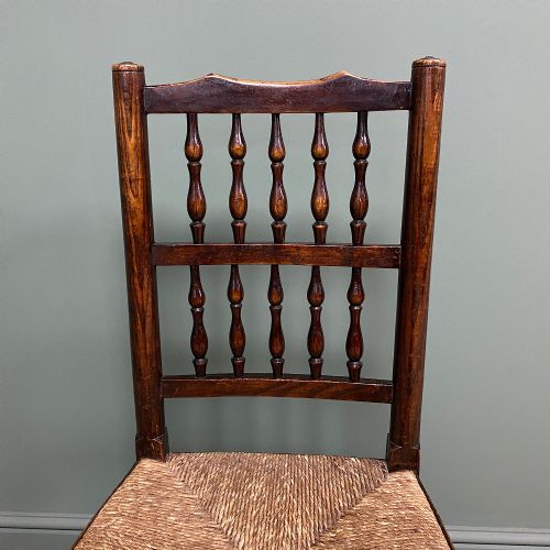 fig 1. Pair of Georgian Country House Oak Antique Chairs