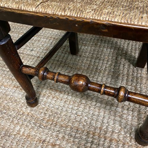 fig 2. Pair of Georgian Country House Oak Antique Chairs