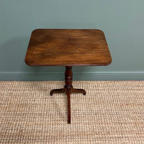 Beautifully Figured Regency Figured Mahogany Antique Tripod Occasional Table