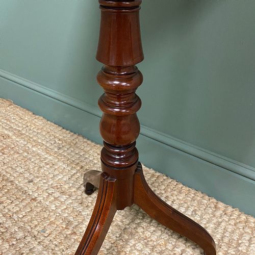 fig 1. Beautifully Figured Regency Figured Mahogany Antique Tripod Occasional Table