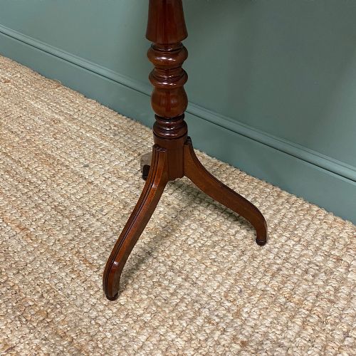 fig 2. Beautifully Figured Regency Figured Mahogany Antique Tripod Occasional Table