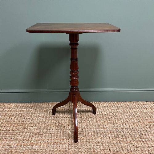fig 3. Beautifully Figured Regency Figured Mahogany Antique Tripod Occasional Table